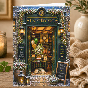 Irish Birthday Ireland Lover Winter Birthday Card