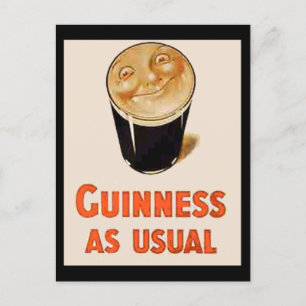 Irish Black Beer Postcard