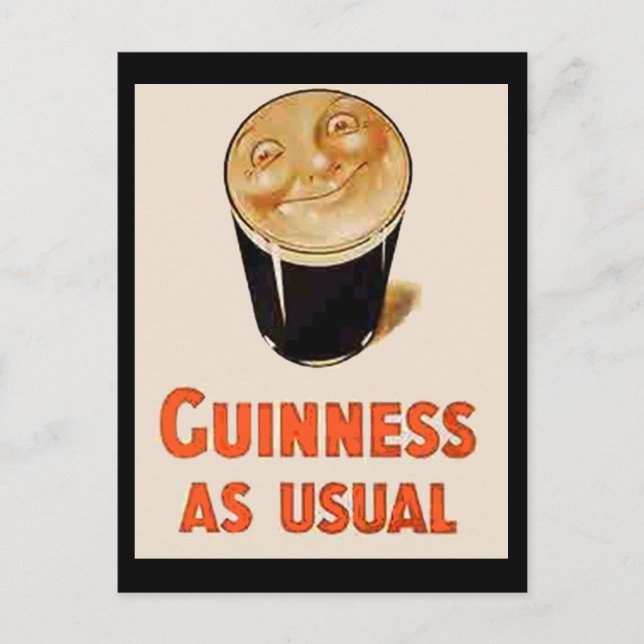 Irish Black Beer Postcard (Front)