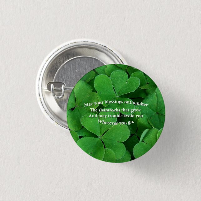 Irish Blessing 3 Cm Round Badge (Front & Back)
