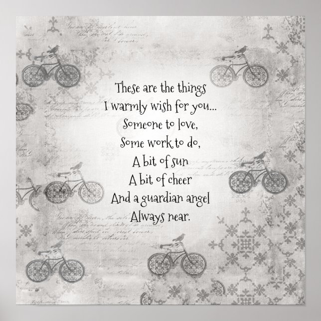 Irish Blessing Angel Someone to Love Some Work Poster (Front)