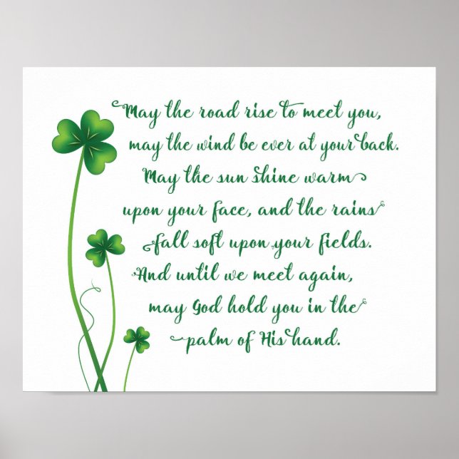 Irish Blessing Calligraphy Print (Front)