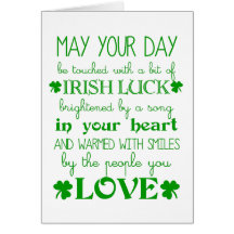 Irish Blessing card customise
