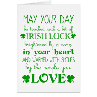 Irish Blessing card customise