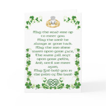 Irish Blessing Card from Ireland Option 1