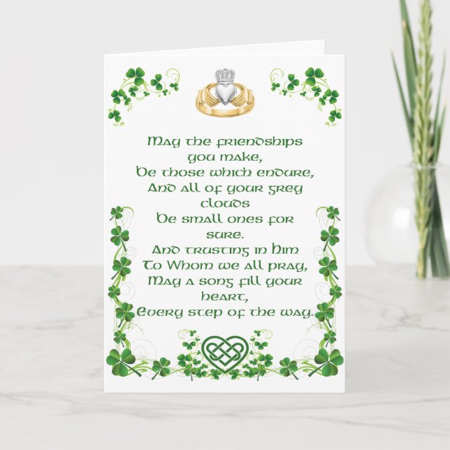 Irish Blessing Card from Ireland Option 2 (Front)