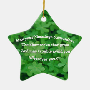 Irish Blessing Ceramic Tree Decoration