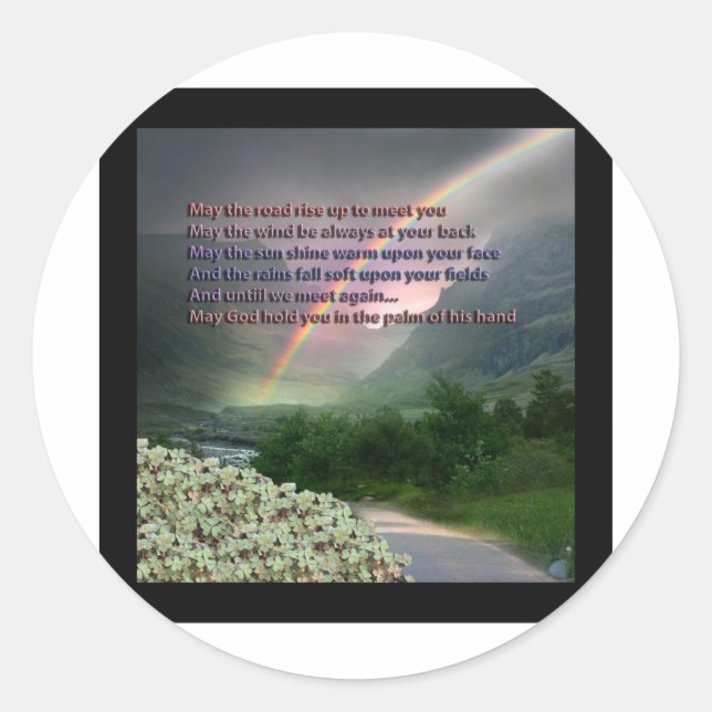 IRISH BLESSING CLASSIC ROUND STICKER (Front)