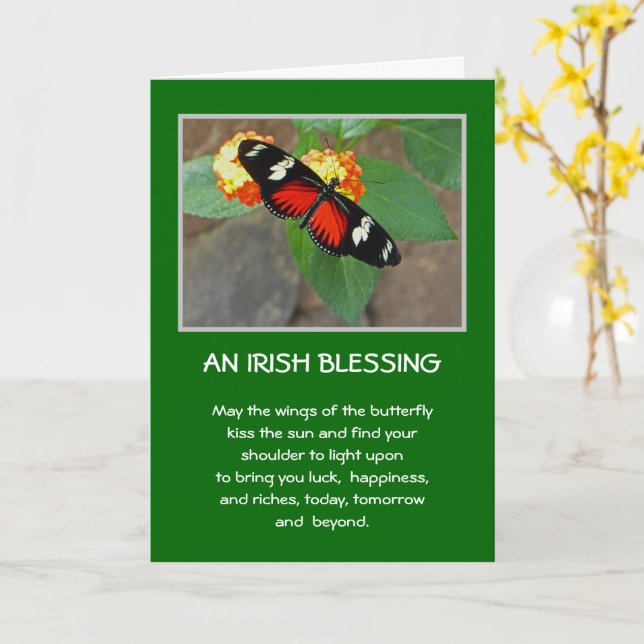 IRISH BLESSING/CUSTOMIZABLE CARD (Yellow Flower)