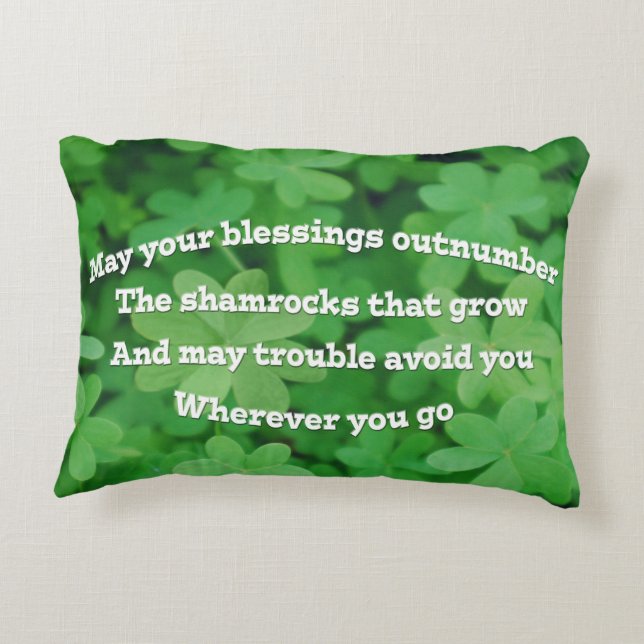 Irish Blessing Decorative Cushion (Back)