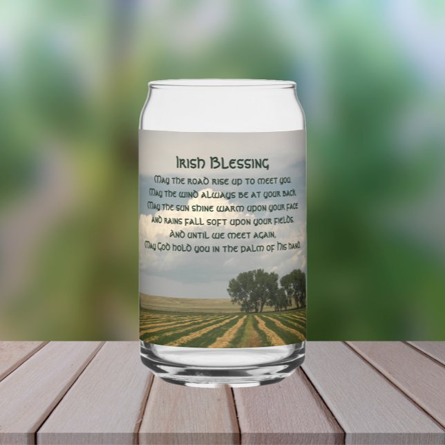 Irish Blessing Farmland Landscape Can Glass (In Situ (Outside Table))