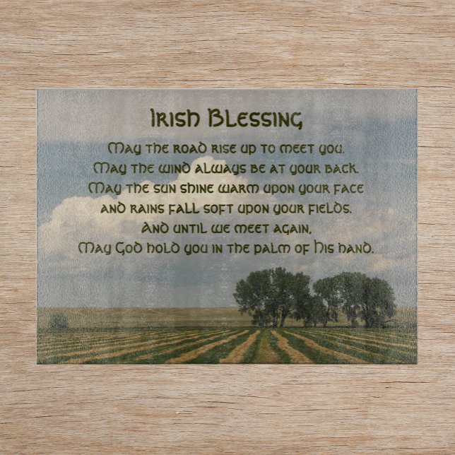 Irish Blessing Farmland Landscape Cutting Board (In Situ)