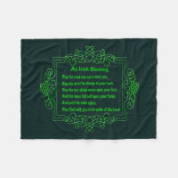 Irish Blessing Fleece Blanket