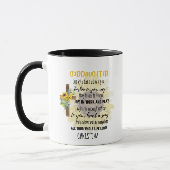 Irish Blessing For GODDAUGHTER - Personalised Gift Mug (Left)
