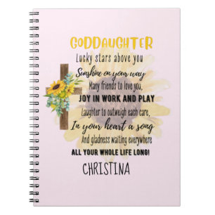 Irish Blessing For GODDAUGHTER - Personalised Gift Notebook