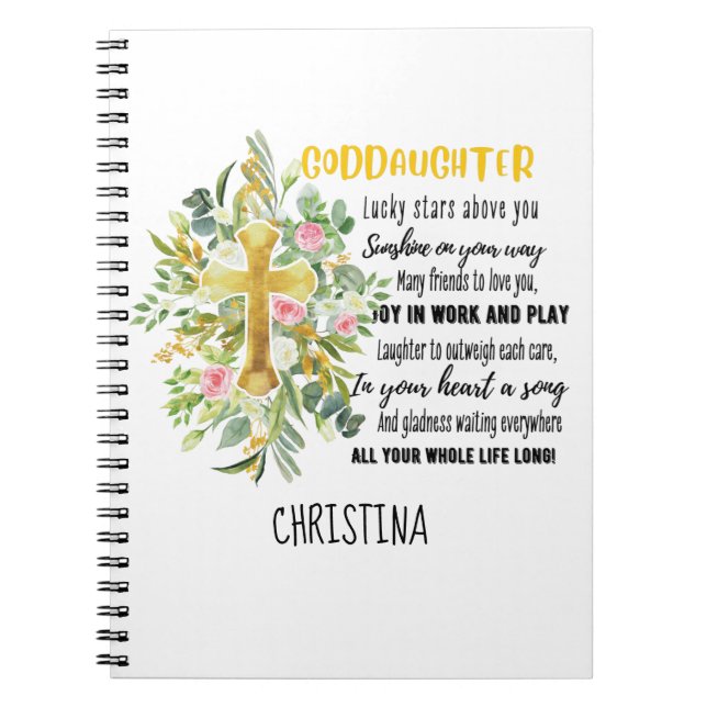 Irish Blessing For GODDAUGHTER - Personalised Gift Notebook (Front)