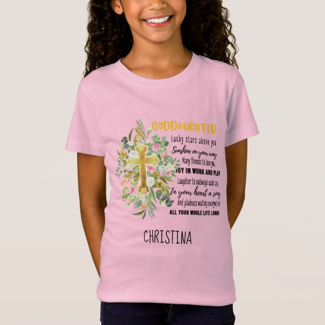 Irish Blessing For GODDAUGHTER - Personalised Gift T-Shirt (Front)