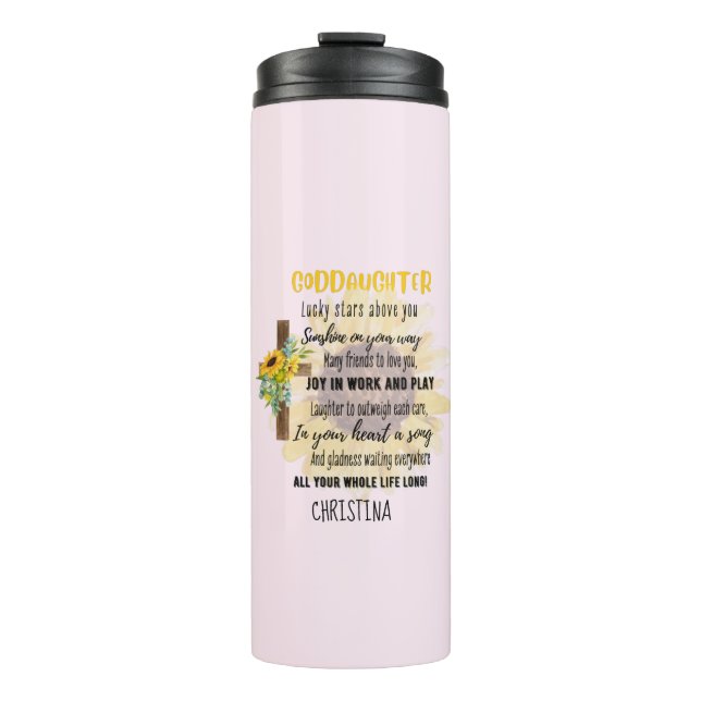 Irish Blessing For GODDAUGHTER - Personalised Gift Thermal Tumbler (Front)