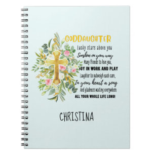 Irish Blessing for Goddaughter Teen or Child Named Notebook