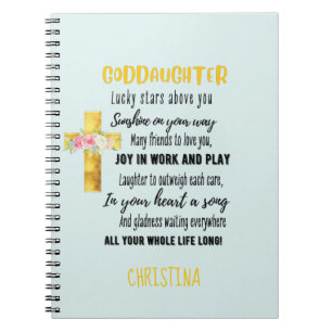Irish Blessing for Goddaughter Teen or Child Named Notebook