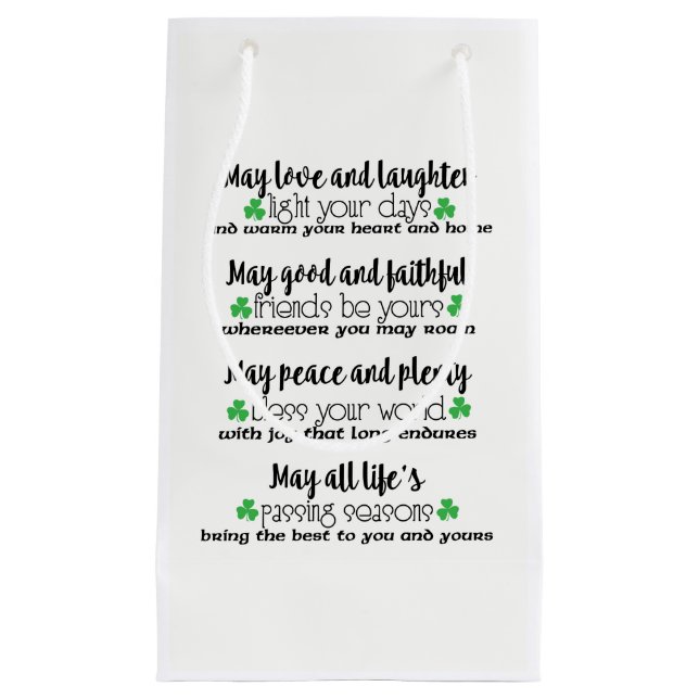 Irish Blessing Gift Bag (Front)