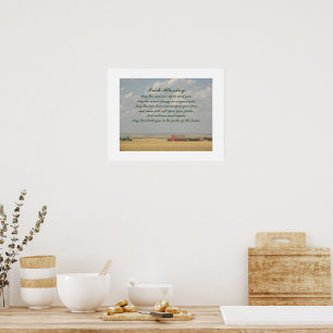 Irish Blessing Golden Wheat Fields Poster