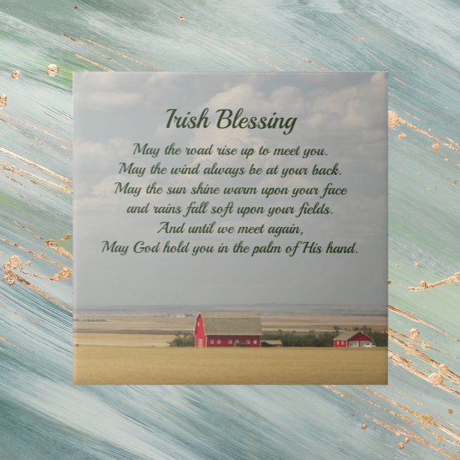Irish Blessing Golden Wheat Fields Tile (In Situ)
