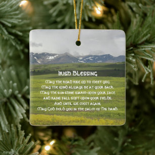 Irish Blessing Green Valley Ceramic Tree Decoration