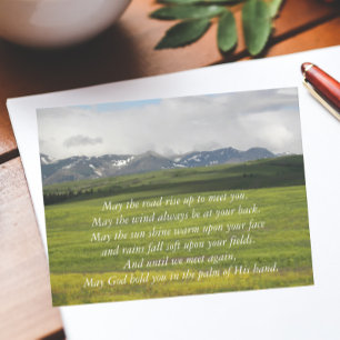 Irish Blessing Green Valley Landscape Postcard