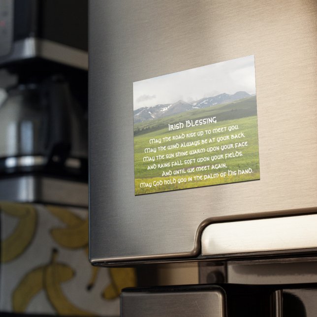 Irish Blessing Green Valley Photo Magnetic Card (In Situ)