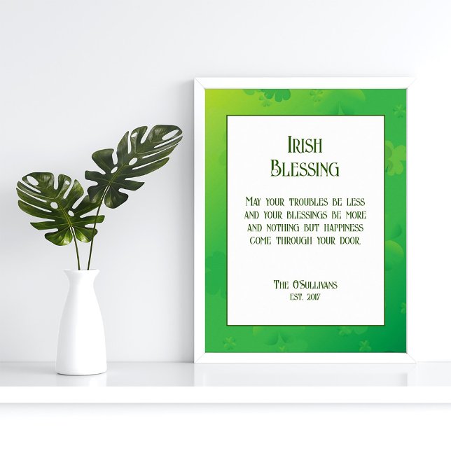 Irish Blessing Housewarming Gift Poster (Creator Uploaded)