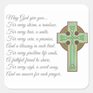 Irish Blessing II Square Sticker