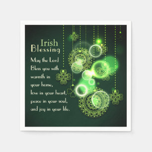 Irish Blessing, Lord Bless You Peace in Your Soul Napkin
