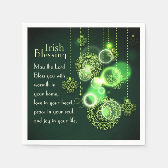Irish Blessing, Lord Bless You Peace in Your Soul Napkin (Front)