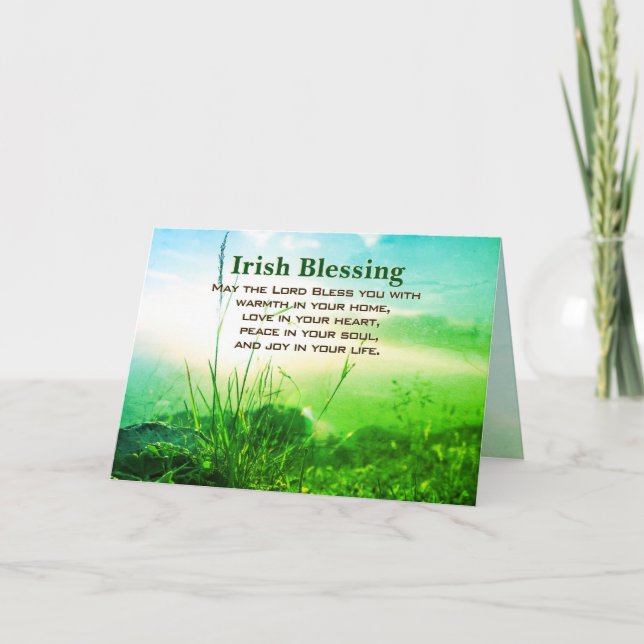 Irish Blessing, Love in Your Heart, Cliffs Ireland Card (Front)