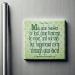 Irish Blessing Magnet<br><div class="desc">Irish Blessing Magnet - Presenting an inspiring Irish blessing on a magnet in Celtic fonts. Featuring a cheerful green and white design with lucky shamrocks. The blessing states “May your troubles be less, your blessings be more, and nothing but happiness come through your door!” A fantastic and thoughtful housewarming gift...</div>
