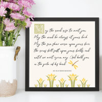 Irish Blessing May the Road Rise Poem Poster