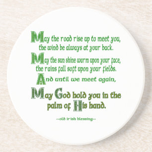 Irish Blessing May the Road Rise to Meet You Coaster