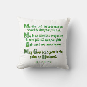 Irish Blessing May the Road Rise to Meet You Cushion