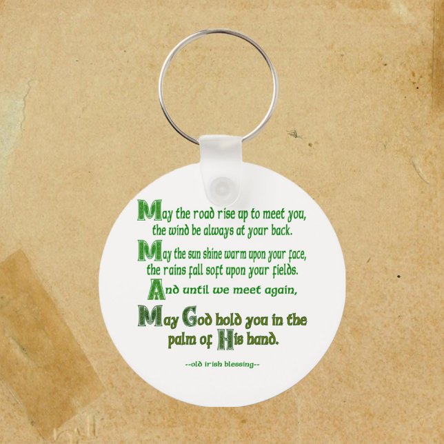Irish Blessing May the Road Rise to Meet You Key Ring (Creator Uploaded)