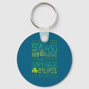 Irish Blessing May The Road Rise To Meet You Key Ring