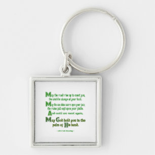 Irish Blessing May the Road Rise to Meet You Key Ring