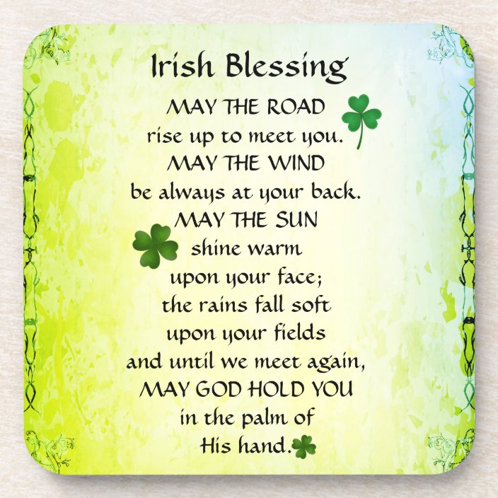 Irish Blessing, May The Road Rise Up To Meet You Coaster | Zazzle.co.nz