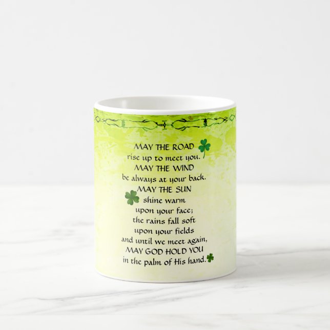 Irish Blessing, May the road rise up to meet you Coffee Mug (Center)