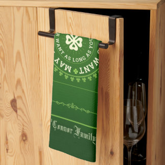 Irish Blessing | May You Live as Long as You Want Tea Towel