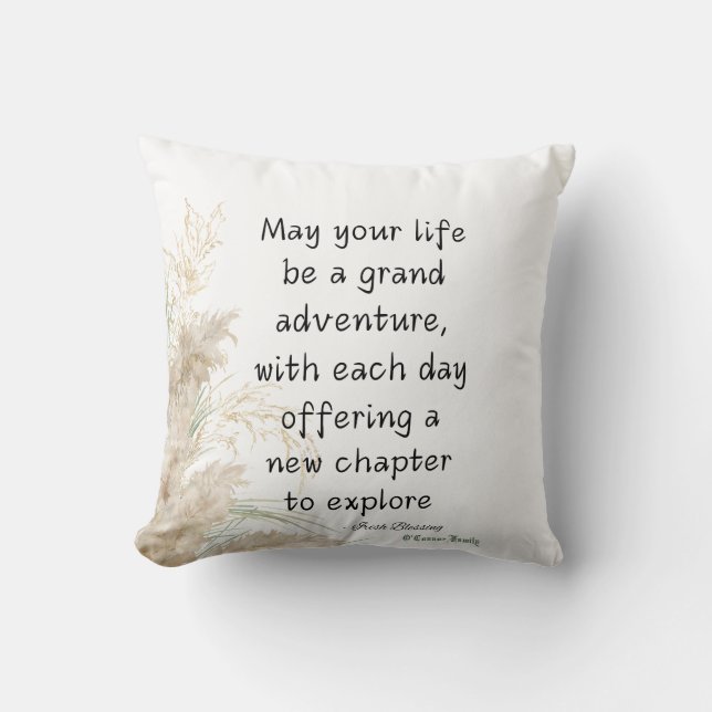 Irish Blessing May Your Life Be a Grand Adventure Cushion (Front)