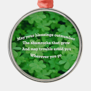 Irish Blessing Metal Tree Decoration