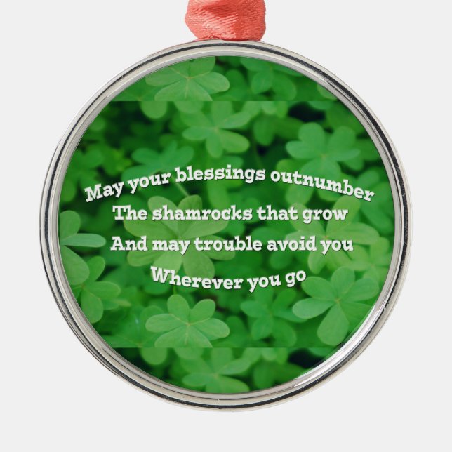Irish Blessing Metal Tree Decoration (Front)