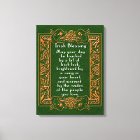 IRISH BLESSING on Canvas Print