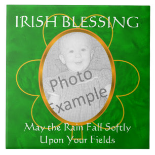 Irish Blessing-Photo Frame-May the Rain Fall Soft Tile